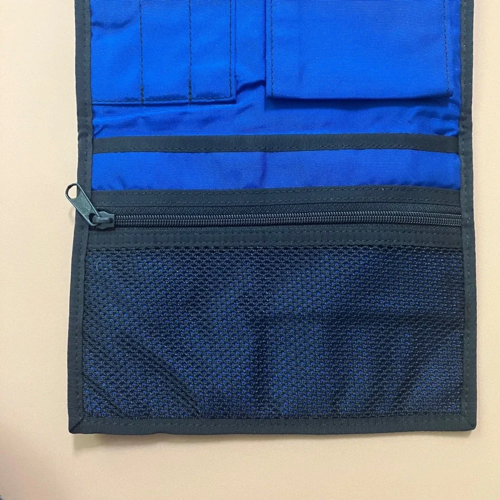 L.L.Bean Travel Toiletry Organizer Case‎ Cosmetic Makeup Bag New Black Blue